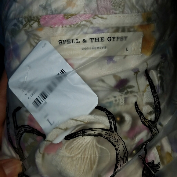 New spell designs FP wild bloom midi dress cream L - Picture 6 of 8